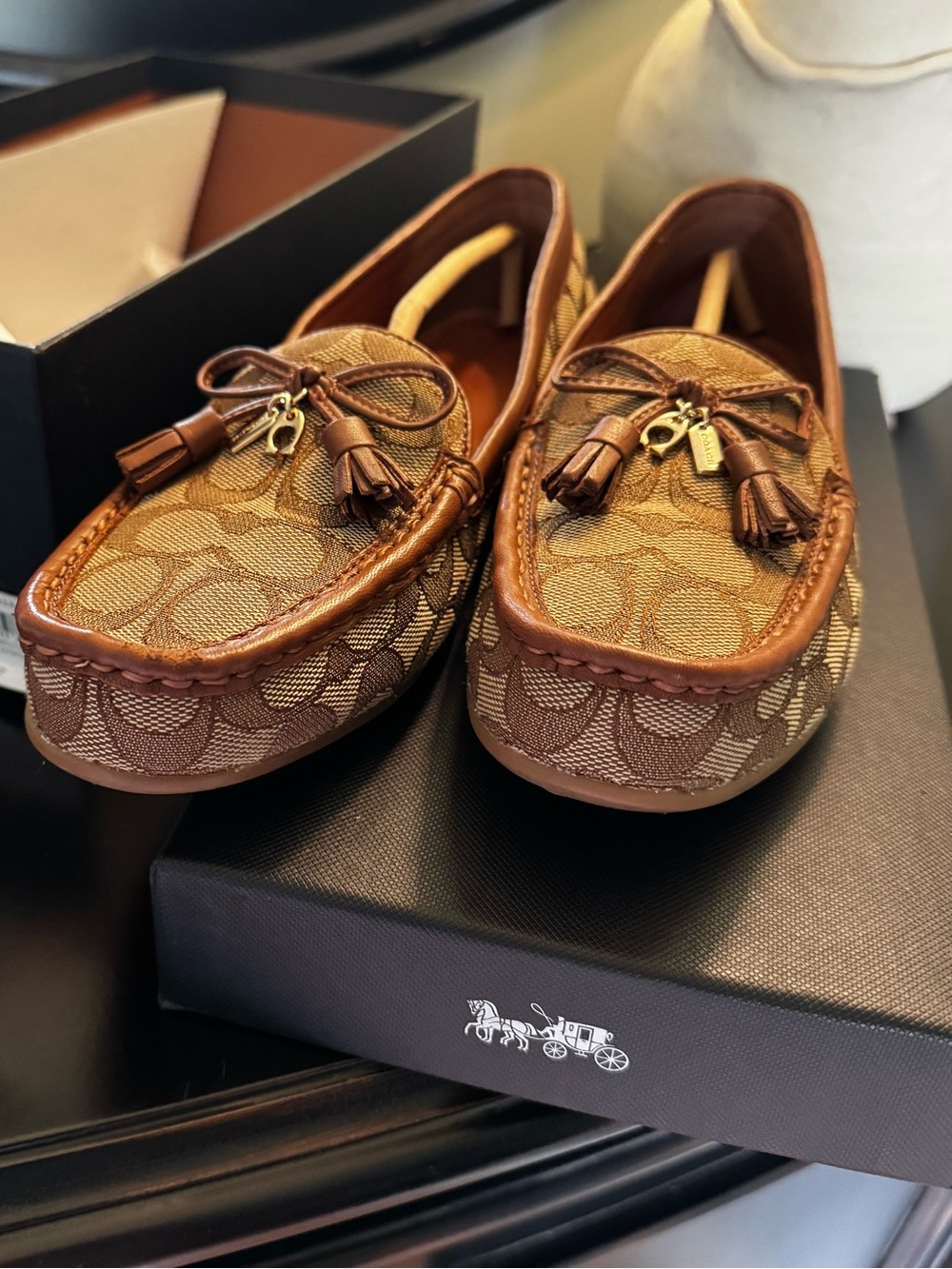 Coach Greenwich Signature Jacquard Loafer size 8.5